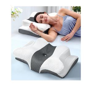 Sleep Doctor Approved Cervical Neck Pillow for Sleeping, Ergonomic Contour Side Sleeper Pillows for Adults, Cooling Orthopedic Pillow for Pain Relief Support, Memory Foam Pillows Back Stomach Sleepers