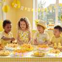 Geefuun 50Pcs Lemon Paper Food Trays Decor Disposable Serving Plates Pink Yellow Lemonade Summer Theme Party Birthday Baby Shower Picnic Supplies Bulk