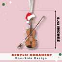 3 x Violin Ornaments - Violin Christmas Ornament - Music Ornaments for Christmas Tree - Music Gifts for Lovers, Players, Teachers, Girls, Women - Acrylic Ornament 2025