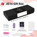 MNAFAYY Luxury Gems 100% Handmade Nails Long Stiletto Press On Nails Full Cover 3D Rhinestone Crystal Gorgeous Reusable UV Finished Fake False Nails Acrylic Nail Kit With Box Gifts for Women Red