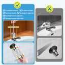 Enhon Faucet Handle Puller, Compression Sleeve Puller Tool with 1/2 Inch Compression Sleeve Removal Adapter, Adjustable Handle Sleeve Puller, Corroded & Frozen Supply Stops, Compression Ring Puller