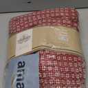 Table Cloth, Spice Red/White Woven Fringed, 100% Cotton Table Cover, Size 60x102 Inch, Suitable for Formal Dining, Everyday Meals and Casual Occasions.