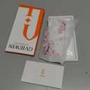 GVIEWIN for iPhone 16 Case Floral, with Screen Protector&Camera Lens Protector, [Non Yellowing] Soft Shockproof Clear Phone Protective Cover for Women, Flower Pattern Design 6.1"(Sakura/Pink)