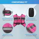 ZELUS Weighted Vest, 20lb Weight Vest with Reflective Stripe for Workout, Strength Training, Running, Fitness, Muscle Building, Weight Loss, Weightlifting, Pink(20 lb)