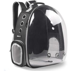 Cat Backpack Carriers, Dog Backpack, Pet Backpack for Small Cats Puppies Dogs Bunny, Airline-Approved Ventilate Transparent Bubble Backpack for Travel and Outdoor(Black) (BUBBLE-BK)