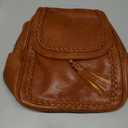 KKXIU Fashion Small Synthetic Leather Backpack Purse For Women and Ladies with Tassel (Brown)