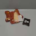 Jingmore 24 Pcs Theme Party Decorations Set Disposable Paper Food Serving Tray Boats Tray with Bamboo Sticks for Concession Food Carnivals Tropical Aloha Gasparill Pirate Party Supplies(Pirate)