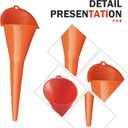 2 PCS Long Neck Oil Funnel, Portable Anti-Spill Plastic Wide Mouth Funnel, Multi-use for Fuel Coolant Engine Oil Adding, Universal for Most Cars Suvs Trucks(Red)