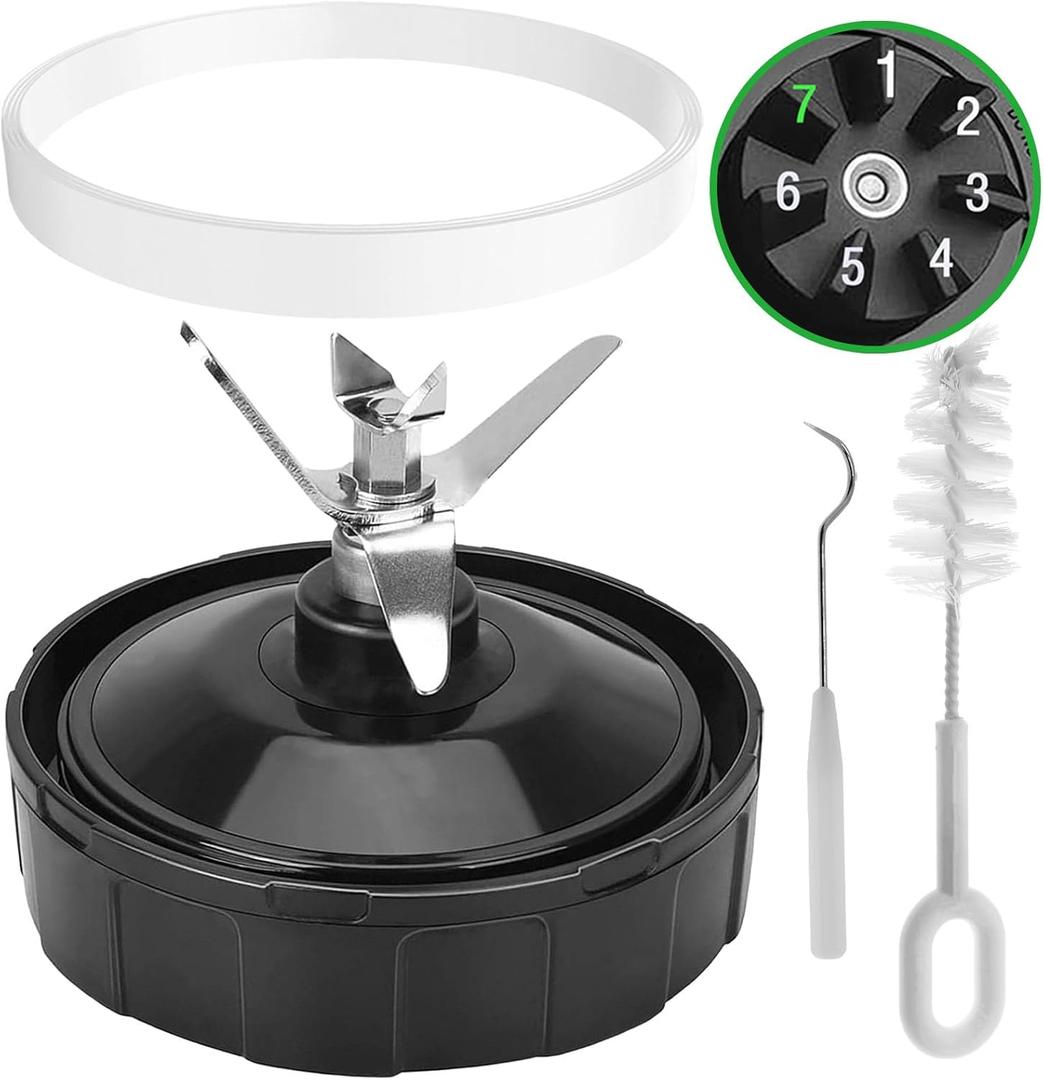 7 Fins Ninja Blender Blade Replacement, Ninja Blender Replacement Parts Compatible with Ninja Blenders BL480-30 BL482-30 BL490-30 BL640-30 BL642-30 BL682-30 BN401 BN751 BN801 BL2012 NN102