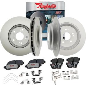 Raybestos Element3 E3V90042 Automotive Replacement Brake Kit for Front and Rear Coated Rotors and Hybrid Brake Pads for 2007-2012 Acu RDX, 2010-2011 Hond Accord Crosstour, 2007-2016 Hond CR-V