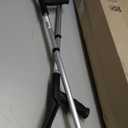 PEPE Mobility - Forearm Crutches for Adults (x2 Units, Open Cuff), Adjustable, Aluminum, Walking - Made in Europe (Black)