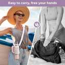 Metal Cup Holder with Strap for Stanley Cup 40 oz, Water Bottle Carrier Bag for Stanley Cup AccessoriesSports Water Bottle Accessories(White)