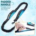 Hands Free Dog Leash for 2 Dogs Waist Leash for Dog Walking with Dual Bungee, Reflective No Pull Design, Adjustable Belt & Pouch for Running, Hiking, Jogging