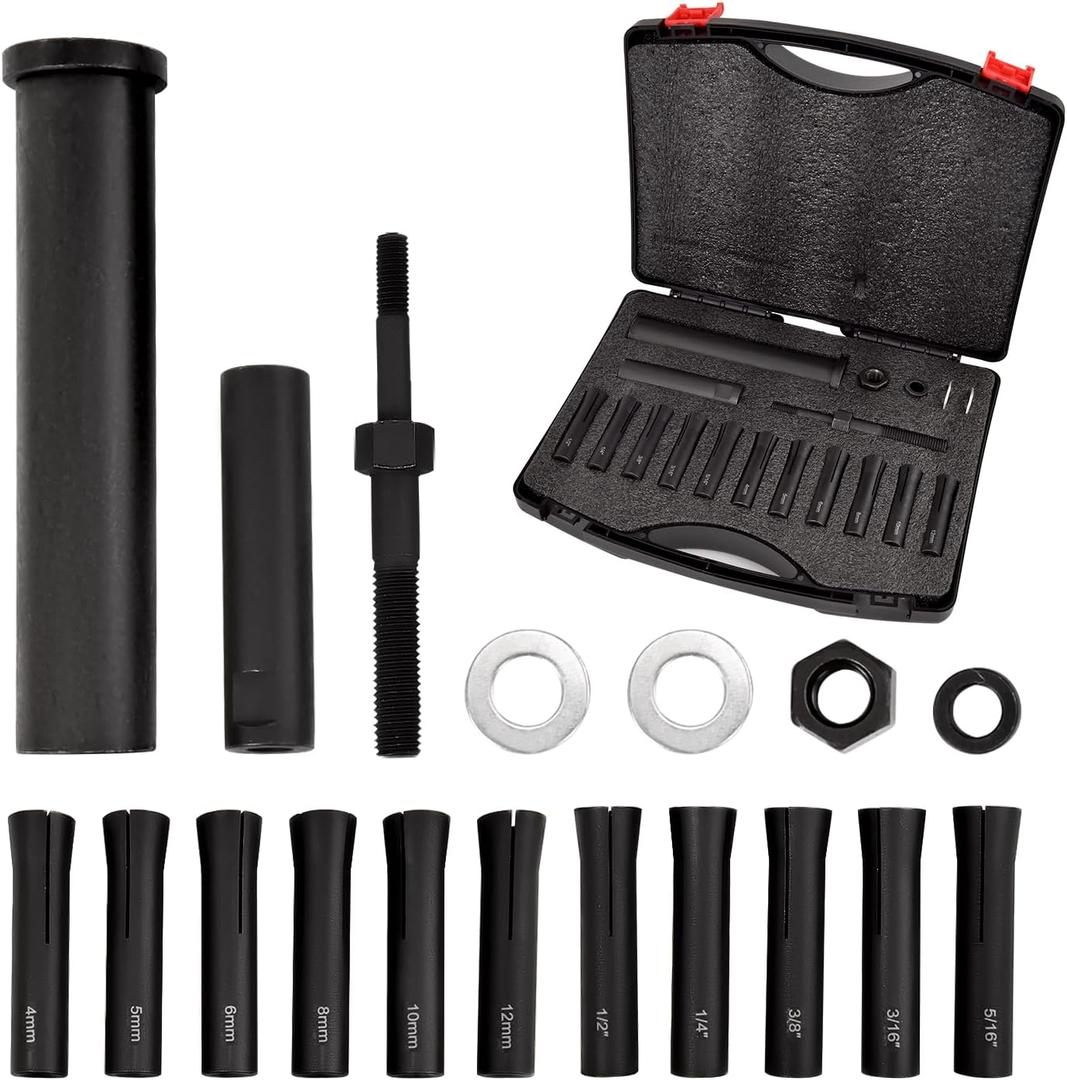 95400 in-Line Dowel Pin Puller Master Set Includes Both SAE and Metric Collets, Efficient Dowel Pin Removal Tool Reducing Work and Potential Hand Injuries