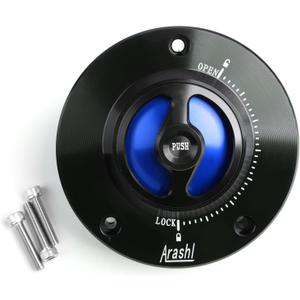 CNC Keyless Fuel Gas Tank Cap For SUZUKI GSXR 600/750/1000 GSR 600/750 03-18, Please check the Description for Exact Fitment Models (Blue)