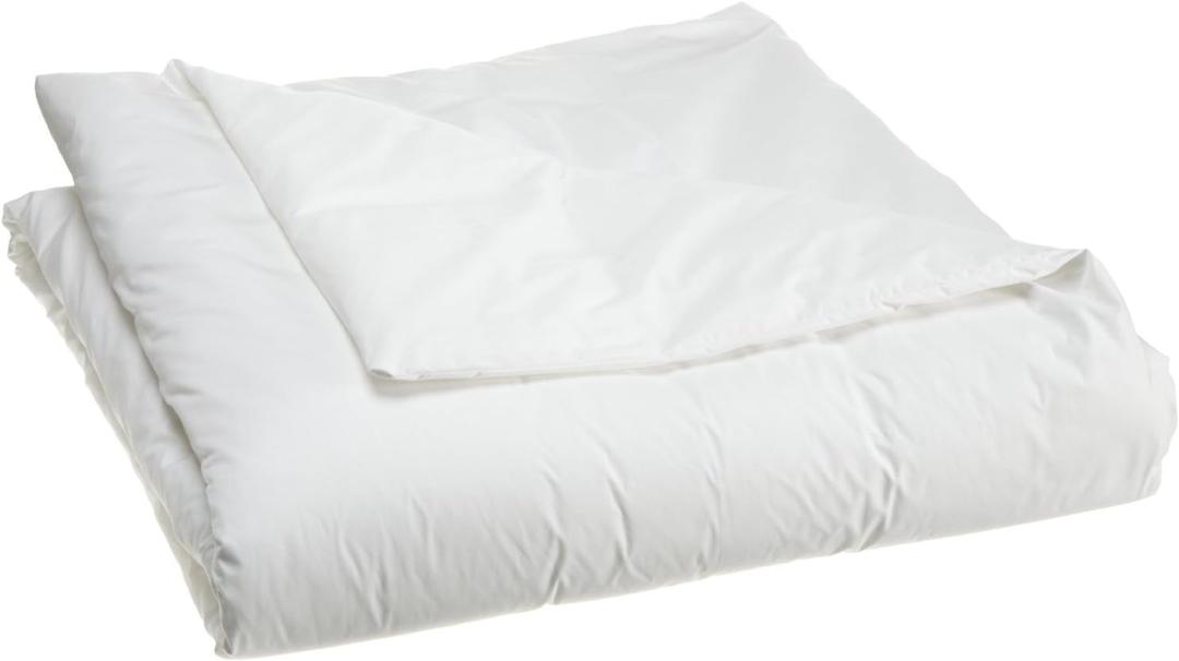 National Allergy Premium 100% Cotton Duvet Comforter Protector - Full/Queen Size - 86" x 86" - White - Breathable 300 Thread Count Hypoallergenic Cover - Zippered Encasement - Bedding Linen