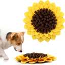 Snuffle Mat for Dogs, Pet Feeding Mats Puppy Sniffing Pad 20x20inch, Sunflower Shaped Snuffle Mat, Cat Doggies Interactive Toys for Multiple Breeds Training and Stress Release
