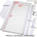 Kalinta Epoxy Mold with Divider Adjustable- 47x23.5x3in No-Seal Resin Plastic Mold Integrated Clamping System - Perfect for Beginners & Experienced Artists - Ideal for Creative Resin Art Projects