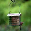 Wild Wings Decorative Metal Suet Cage Feeder for Outdoor Dcor Wild Bird Feeders, 1 Suet Cake Capacity, Hanging Suet Feeder, Black