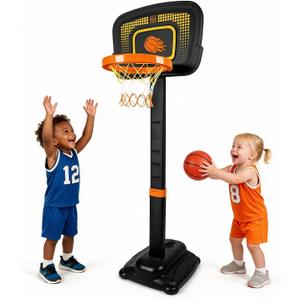 Grow’n Up® Basketball Stand, Sturdy & Durable, Kids Shoot Hoops, Basketball Games, Easy Assembly, Adjustable Heights, Ages 1.5+