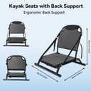 DUNDOO Kayak Seat with Back Support, Aluminum Frame Kayak Seat, Dual Mount for Inflatable Kayak, Sup Board & Sit-On-Top Kayaks, Strap & Rail Mount, Comfortable & Stable