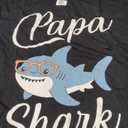 Papa Shark Funny Matching Family Grandpa T-Shirt, Black, XL