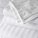 King Size Sheet Set Egyptian Cotton 800 Thread Count - 4Pcs Bed Sheets Set fits Upto 8-12" Deep Pocket, Silky Soft Sateen Sheets - White Stripe