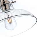 Zlepmlla Modern Glass Pendant LightFarmhouse Industrial Light Fixture with Adjustable Cord, Seeded Glass Shade, Hanging Lights for Kitchen Island,Hallway, Dinning Room