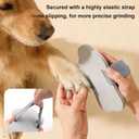 Dog Nail Scratch Board with Hand Strap, Portable Pet Nail File Sandpaper Board, Non-Slip EVA Dog Nail Grinder for Small Medium Large Dogs, Stress-Free Quiet Nail Trimming Tool, Lightweight Grey