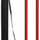 Tarp Poles Heavy Duty Adjustable, Aluminum 230cm/7.5ft Tent Poles with Protection Cap, Telescoping Tent Poles (2 PCS)(Red)