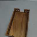 Acacia Wood Napkin Holder for Bathroom - Wooden Guest Towel Holder for Dining Table, Kitchen, Cocktail, Decor, Rustic Farmhouse, Bar, Party, Paper - Modern Disposable Hand Towel Holders, 9.5" X 5.5"