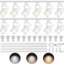 Track Lighting Kit with GU10 10W 3CCT H‑Type 13.12FT Rails White 12 Lights
All‑in‑One Plug‑in Ceiling Accent Spotlights, Easy Installation for Residential Commercial Lighting Applications