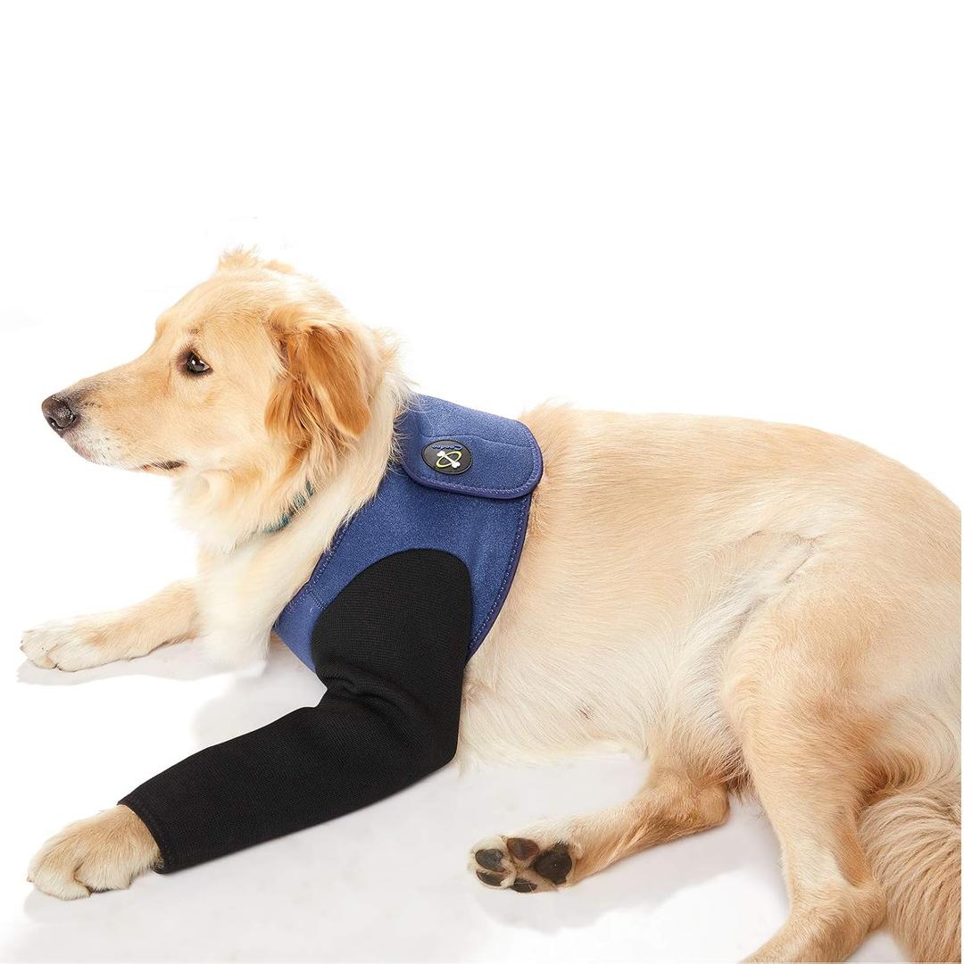 Coodeo Dog Recovery Suit, Cone Collar Alternative, Abrasion Resistant Dog Recovery Sleeve, Washable 2.5mm Thick and Waterproof, Pet Wounds Prevent Licking, Bite, Keep Dry