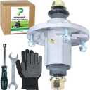 Pre-Greased GY21098 Spindle Assembly Replaces John Deere GY21098, AUC15811, GY20454, GY20962 for John Deere D100-D140 Decks (1 Piece, Socket, Aluminum, 3/8"-16, Carbon Steel)
