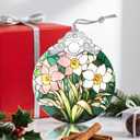 Christmas Ornaments: Stained Glass Ornament, Birth Flower Ornament, Christmas Tree Ornaments & Xmas Tree Decorations Exquisite Holiday Decor, Birth Flower Gifts Perfect Holiday & Xmas Gifts - Dec