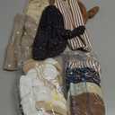 MAMIMAKA Newborn Baby Boy Girl Caps Mittens Socks Set Cotton Baby Essentials Accessories (Hats+Gloves+Socks) (0-6 Months, Set-12 Coffee/Brown/Khaki)