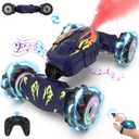 Gesture RC Car Hand Controlled RC Car Toys Gifts for Boys Kids 6-12, 2.4GHz 360 Rotation 4WD Gesture Sensing RC Stunt Car with Light & Music, Birthday for Boys (Dark Blue)