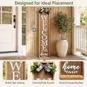 Vertical Wooden Welcome Sign for Front Porch Standing 45x9 Inch Large Wood Frame Outdoor Welcome Sign for Farmhouse Rustic Home Modern Outside Front Door Vertical Decorations(Brown)