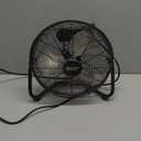 Comfort Zone Cradle Floor Fan, Electric, High-Velocity,180 Degree Adjustable Tilt, 14 inch, 3 Speed, Carry Handle, Rubber Feet, Metal, Airflow 21 ft/sec, Ideal for Garage or Workshop, CZHV14B