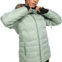 Roxy Women's Quinn 10K Waterproof Insulated Snow Jacket‚ÄìQuilted Ski-Snowboard Puffer-Removable Faux Fur Hood, Lily, X-Large