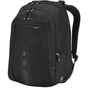 Targus Spruce EcoSmart Travel Laptop Backpack for 17 inch Laptops, TSA-Friendly Carry On Backpack Laptop Bag for Work and Travel, Black (TBB019US)