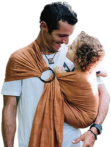 Nalakai Luxury Ring Sling Baby Carrier, Soft Linen Blend Baby Sling, Baby Wrap, Wear Your Little One Close to Your Heart, Comfort, Style