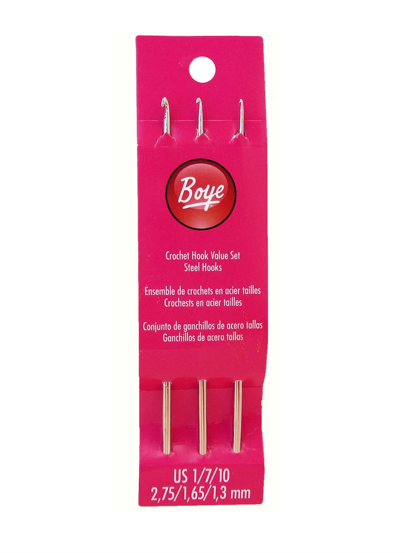 Boye Steel Crochet Hook Set of 4