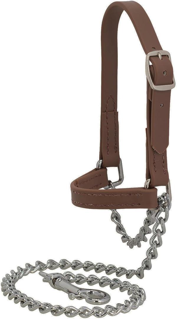 Weaver Leather Livestock Brahma Webb Goat Halter, Brown (Small)