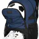 Goloni Soccer Backpack,Basketball Backpack with Ball Compartment & Shoe Compartment,Backpack for Basketball,Soccer (Dark Blue)