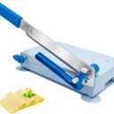 Multipurpose Cheese Slicers for Block Cheese, with Adjustable Thickness Dial,Cheese Slicer Cutter with Board, Can Easily Cutting for Cheese and Causage Spam,Cucumber, Jerky (with suction cup)
