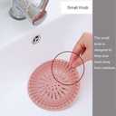 Drain Strainers Hair Catcher Silicone Shower Drain Covers Protector Flexible Material Easy to Install Sink Strainer for Bathroom Tub Shower and Sink - Pack of 4