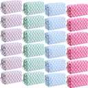 Giesiery 8 Pcs Checkered Makeup Bag Bulk Cosmetic Organizer for Women & Teens Preppy Travel Toiletry Pouch for Skincare & Brushes Bridesmaid Proposal Gifts (24, Pastel Color)