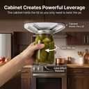 Upgraded Under Cabinet Jar Opener: One-Hand Jar & Can Opener for Stubborn Lids, Easier Grip for Tight Lids, Stainless Steel Teeth