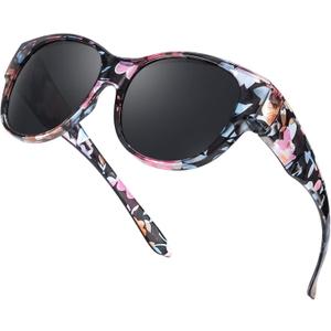 TJUTR Oversized Fit Over Sunglasses for Women Trendy Polarized Sun Glasses Over Prescription Glasses with UV400 Protection